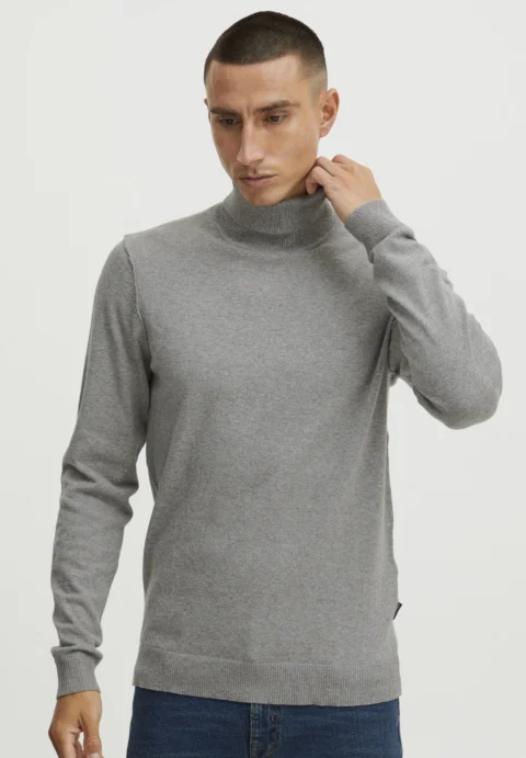 Blend Men Pullover Roll Neck Knitted Jumper Long Sleeve Warm Sweater 100% Cotton
