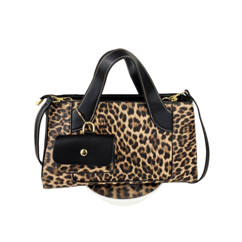 Women's top handle bag in coffee with long crossbody shoulder strap - Image 6