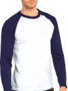 2 Pack Vanilla Men's Long Sleeve Baseball Shirt
