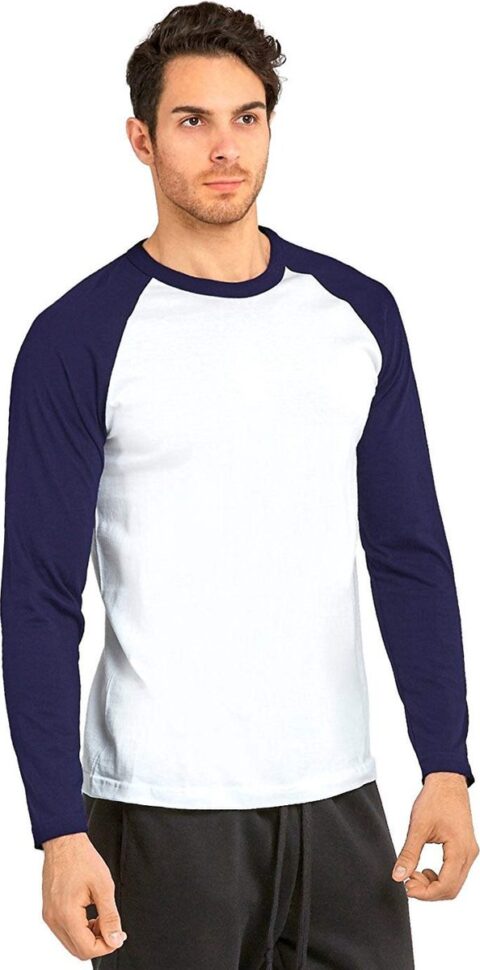 2 Pack Vanilla Men's Long Sleeve Baseball Shirt
