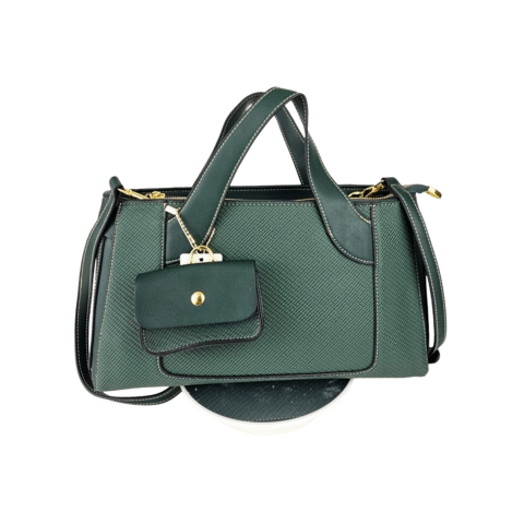 Women's top handle bag in coffee with long crossbody shoulder strap - Image 3