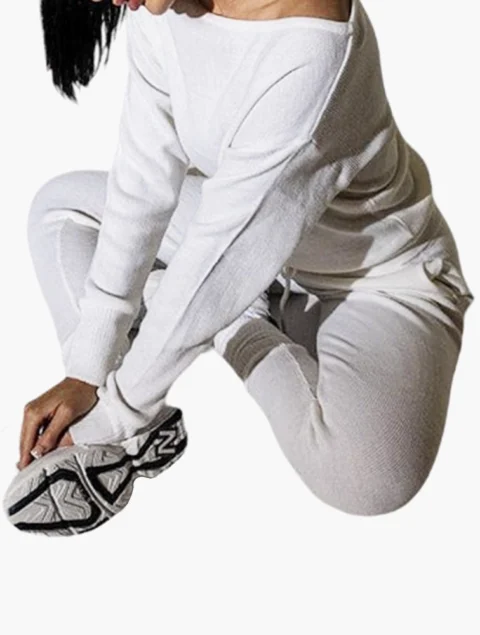 Auriel Pink Jogger Jumper Knitted Lounge Set - Image 4