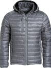 Clique Brand Hudson Hooded Men's Outdoor Jacket - Gray
