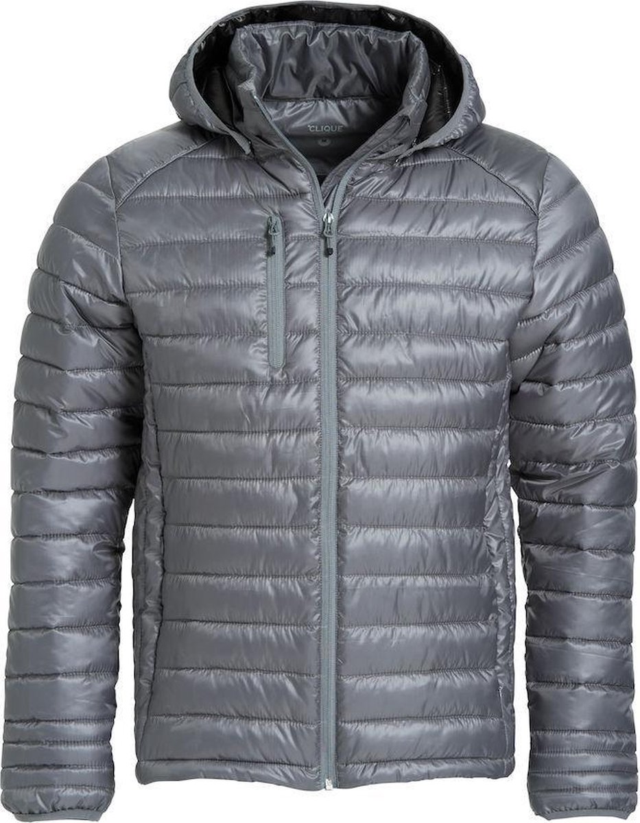 Clique Brand Hudson Hooded Men's Outdoor Jacket - Gray